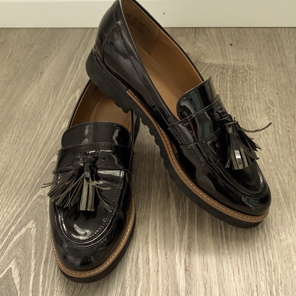 FRANCO SARTO Black Penny Loafers